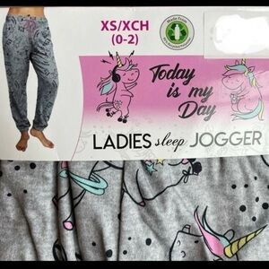 NWT‎ Women's Unicorn Pajama Pants W/ Tie XS